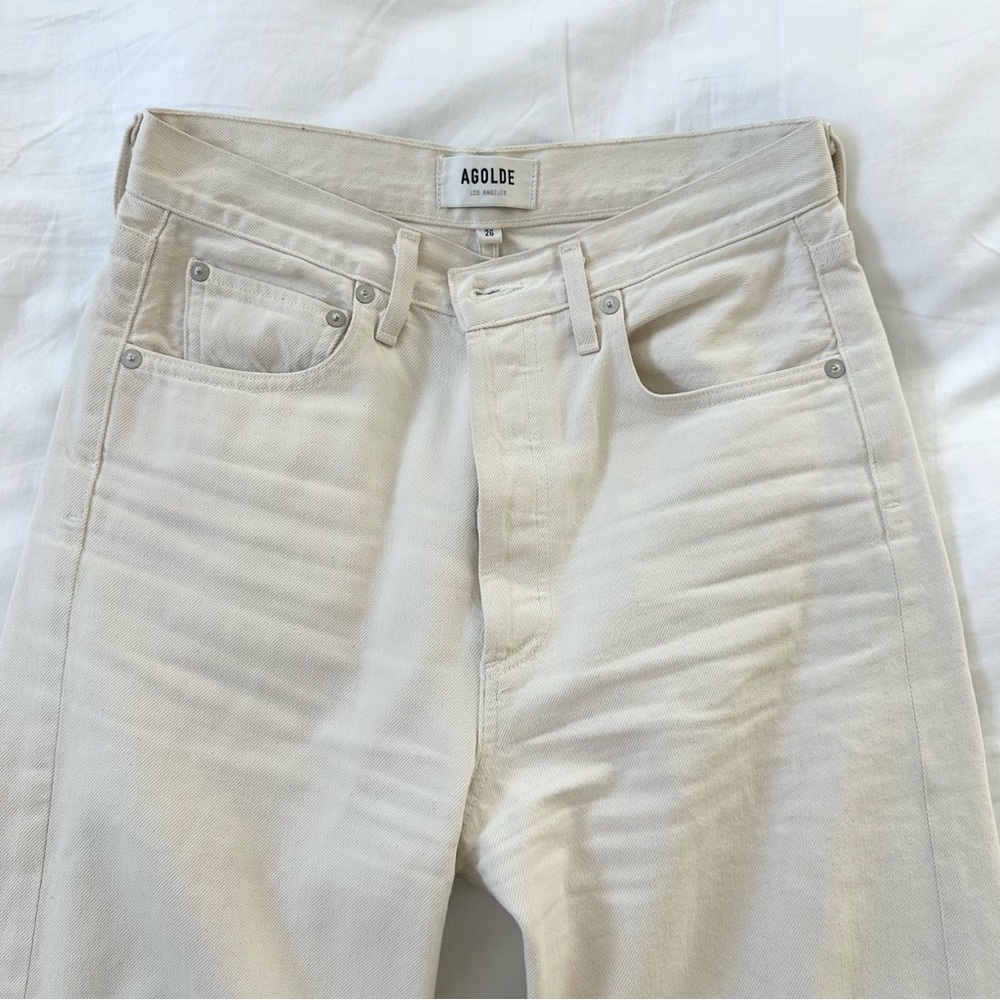 Agolde Women’s Light Cream Jeans